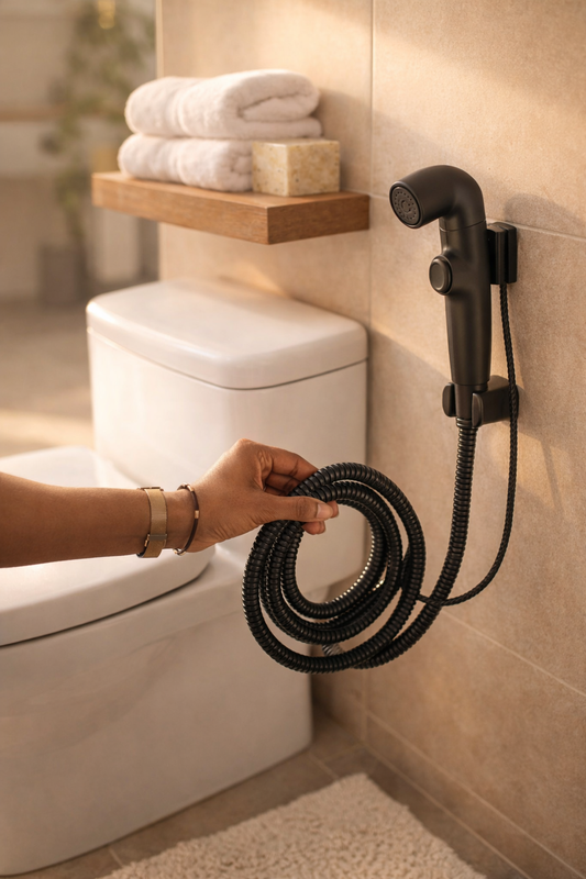 Bath Co Sanitary Premium Black ABS Muslim Shower Set